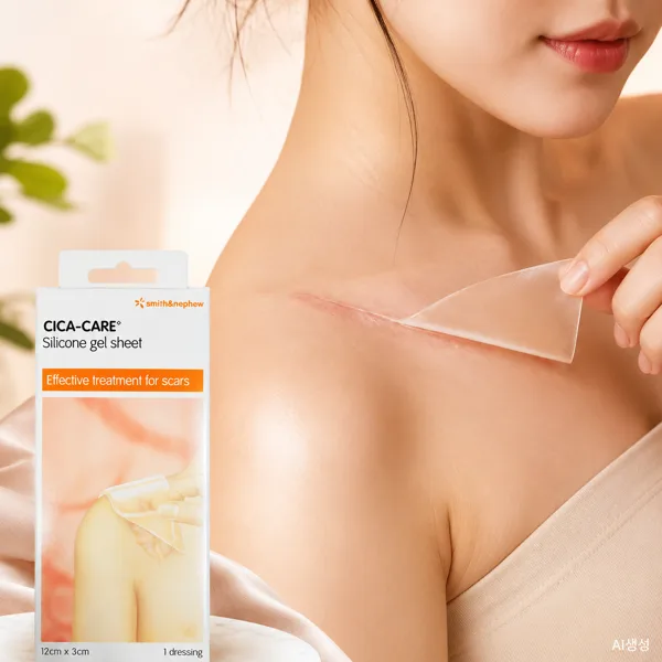 시카케어 흉터 밴드 실리콘 겔시트 젤 패치 제왕절개 수술 제거 켈로이드 아기 화상 흉터관리