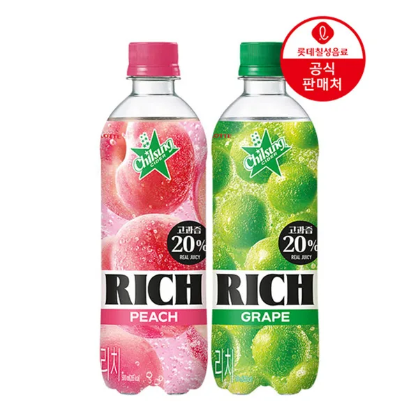 롯데 칠성사이다 리치 12펫+유자제로6펫