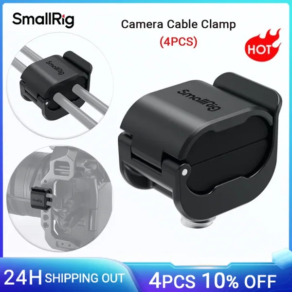 SDI/마이크 케이블용 SmallRig 카메라 케이블 클램프(4개) DSLR 카메라 케이블 잠금 마운트 지원 ​​2-7mm 케이블 - 3685