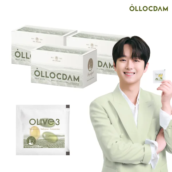 올록담 올리브3 EVOO 올리브오일 캡슐 3개월분