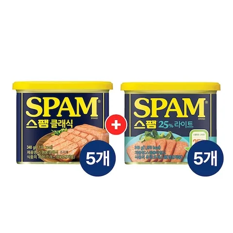 스팸 클래식 340g x5개 + 스팸 라이트 340g x5개