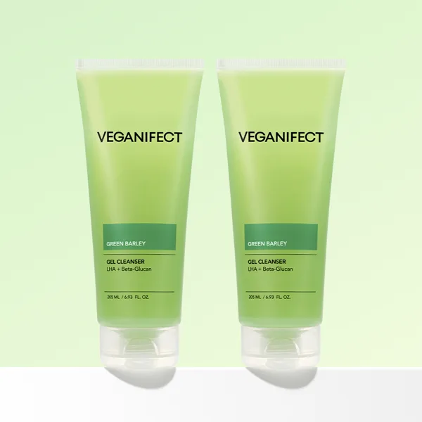 비건이펙트 청보리 젤클렌저 약산성 요철 라하 각질 피지 수분 205ml, 2개