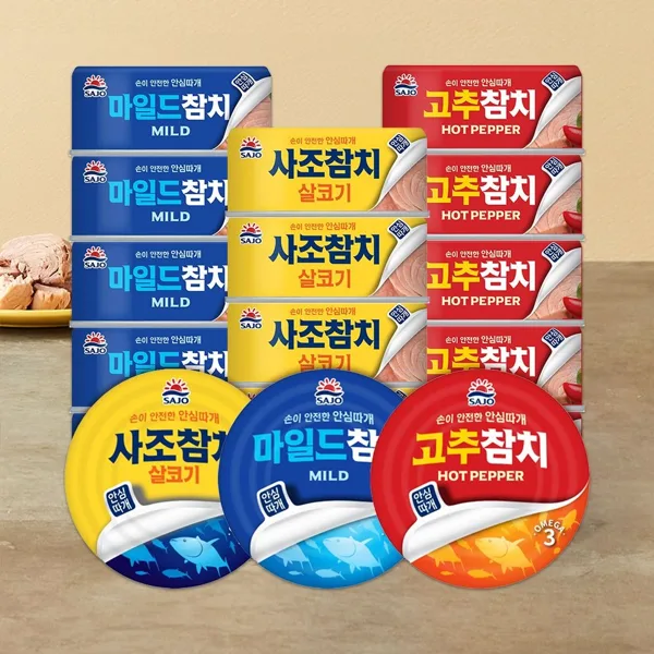 사조 안심따개 참치 100g 12+12 총 24캔