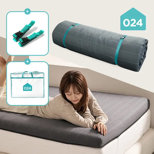 024홈 토퍼 매트리스 푹신한 접이식 손님용 바닥 침대 5cm 멀티싱글