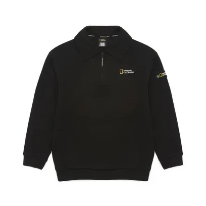 K243USW070 ESG 반집업 맨투맨 CARBONBLACK