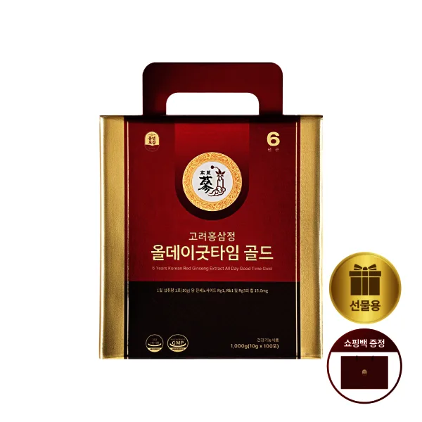 풍년보감 6년근 고려홍삼정 올데이굿타임 골드 홍삼스틱 10gx100포 지함 진세노15mg