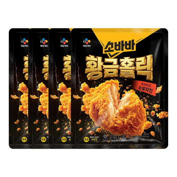 CJ 고메 소바바 황금홀릭 순살 240G 4개