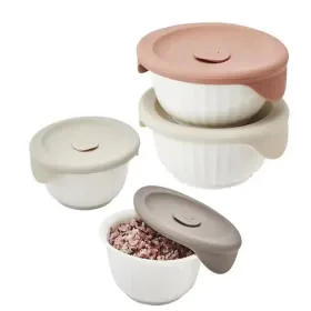 바로한끼 도자기 밥용기 혼합세트 (355ML 2개 + 450ML 2개)
