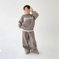 베리클로젯 주니어 남아용 기모 베스트 체인 상의 + 하의 세트