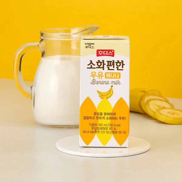 후디스 소화편한 우유 바나나 190ml 24개