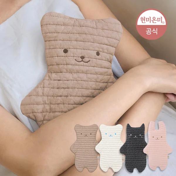현미온미 온미베어 허리 찜질팩 배 복부 따뜻하게 온찜질 곡물 생리 핫팩 누렁이(현미)