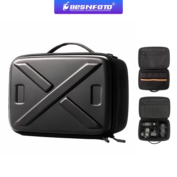베스노토 X-01 하드쉘 방수 카메라 가방, DJI 드론 DSLR 미러리스 카메라용 충격 방지 여행 케이스 (맞춤형 칸막이 포함)