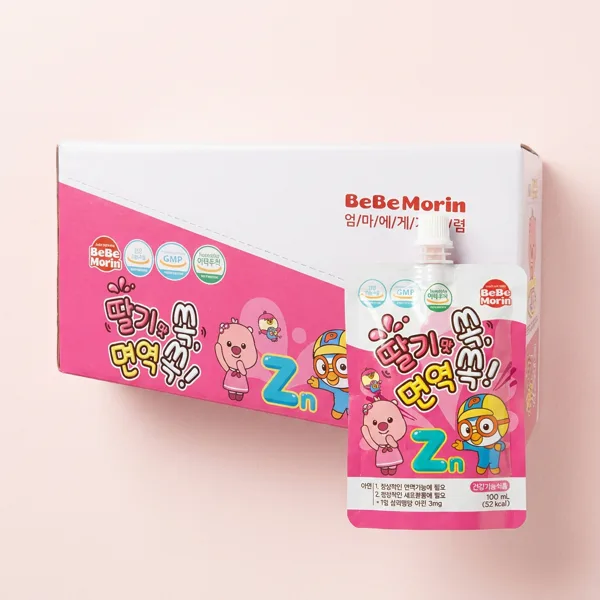뽀로로 아연면역음료, 딸기맛, 100ml, 10개