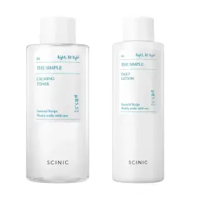 싸이닉 더 심플 비건 토너 300ml + 로션 300ml 대용량 수분 2종 세트