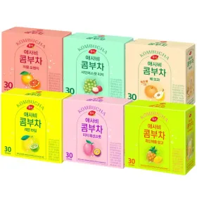 동서 애사비 콤부차 6종 30T 2개 골라담기 외 [레몬라임/피치패션프룻/파인애플망고/배모과/샤인머스캣/오렌지]