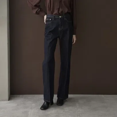 더아이잗 인디고 와이드 핏 데님팬츠 IRUP8SL601