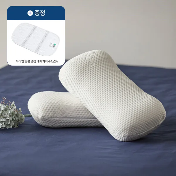 알러씰 텐셀 방수 냉감 메모리폼 베개 /땅콩형/웨이브형