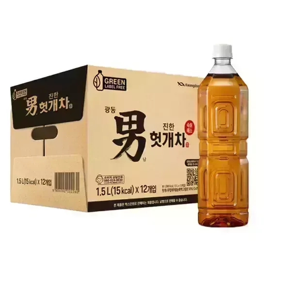 광동 헛개차 무라벨 1.5L 12입 (라벨 랜덤발송)