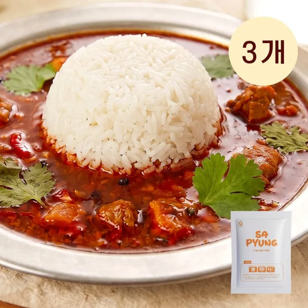 사평 숙성 진한 맛 저수분 일본카레 마라카레, 160g 3개