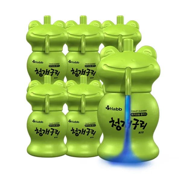 하비비 청개구리 자동 변기 세정제 프리미엄 120g 6개