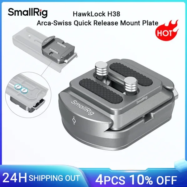 SmallRig Universal HawkLock H38 Arca-Swiss 퀵 릴리스 마운트 플레이트, Canon 카메라 케이지/삼각대 용 Sony 용 DSLR 용 -4486