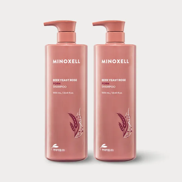 현대약품 마이녹셀 맥주효모 로즈PDRN 탈모샴푸 1000ml, 2개
