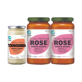청정원 머쉬룸투움바 파스타소스 350g, 1개+로제 파스타소스 600g, 2개