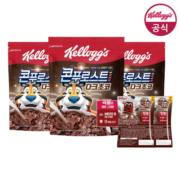 시리얼 콘푸로스트 다크초코 550g x 3개 + 쿠키앤크림 60g