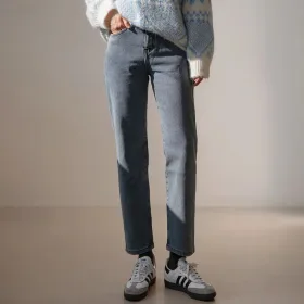 캔마트 폴 기모 배기 데님 팬츠