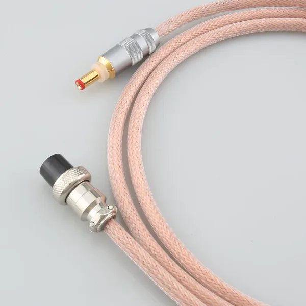 Audiocrast HIFI OCC 구리선 GX16 DC 플러그 리니어 전원 케이블 GX16-2P to DC2.5 DC2.1 고음질 오디오 케이블 전자기기용