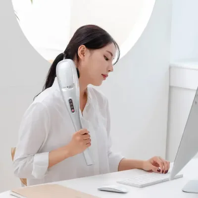 닥터웰 핸드 안마기 무선 목 어깨 허리 6종 안마봉 마사지기 DWH-2020C (실버)