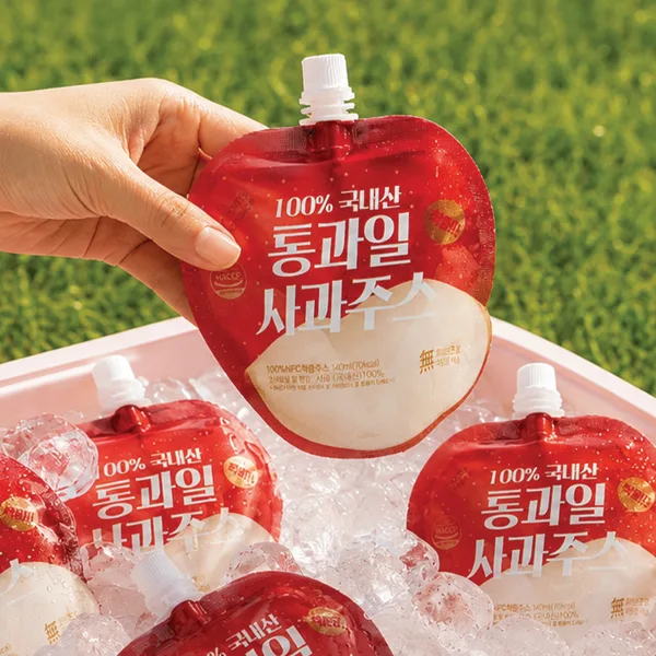 맘스초이스 통과일 사과주스 140ml, 40포, 1개
