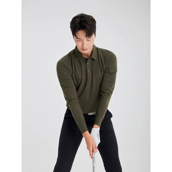 볼빅어패럴 남성 골프 우븐 포켓 제에리 티셔츠 VMTSO902_KH