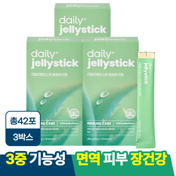먹는 이뮨 알로에 베라 젤리 스틱 겔 전잎 60포
