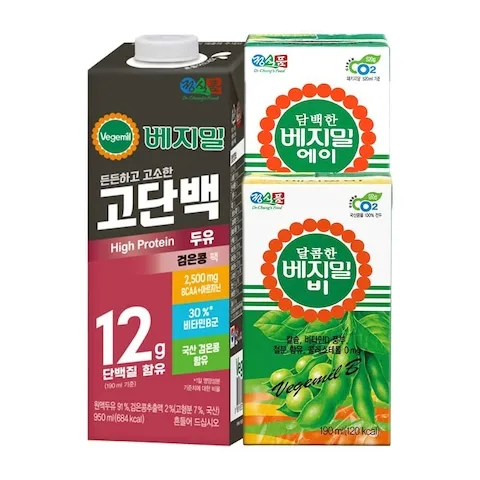 베지밀 담백한 A, 달콤한 B 190ml 48팩