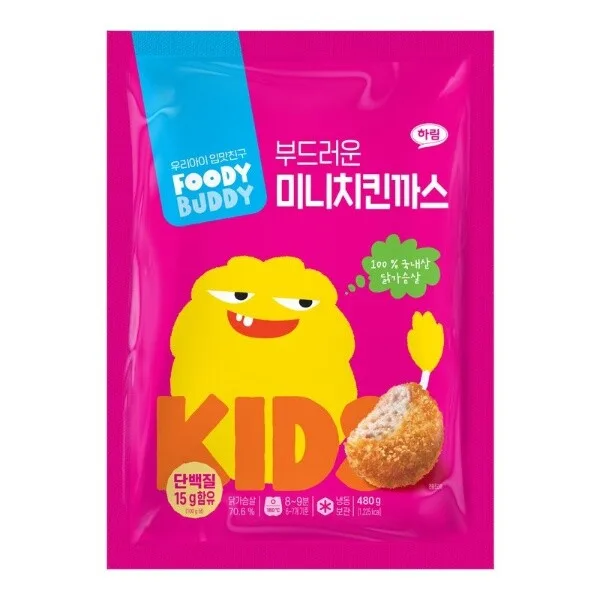 푸디버디 부드러운 미니 치킨까스 (냉동), 480g, 1개