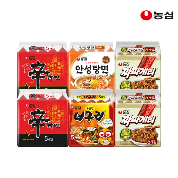 농심 신신안너짜짜 30입 (신라면10+안성탕면5+너구리5+짜파게티10)
