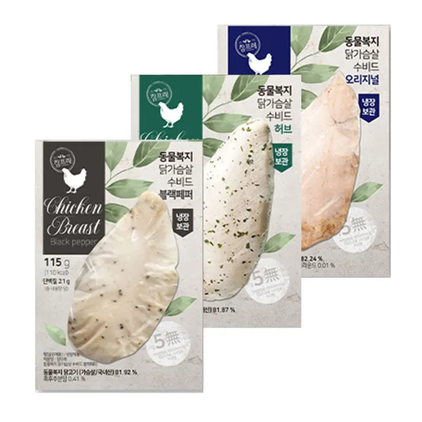 동물복지 수비드 닭가슴살 115g 18팩