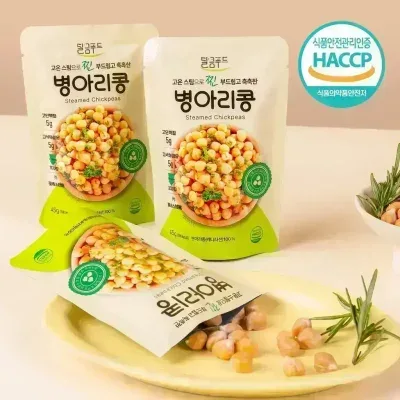 달큼푸드 국내 제조 고온 스팀으로 찐 병아리콩 45g*15봉