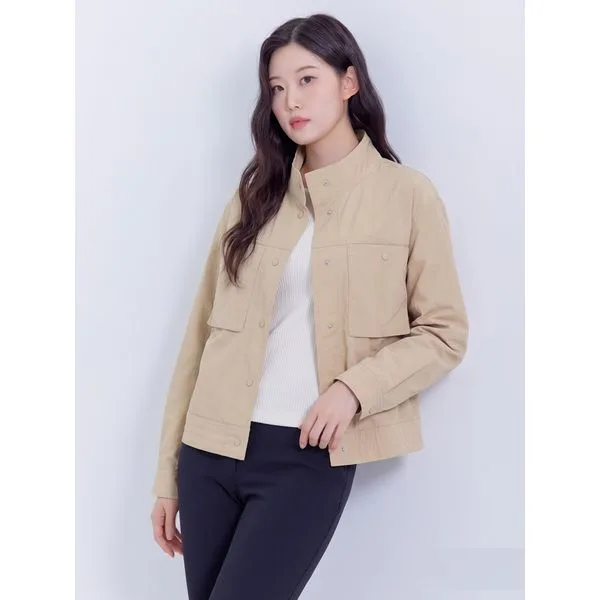 밑단 셔링 숏코트 LQCAO801