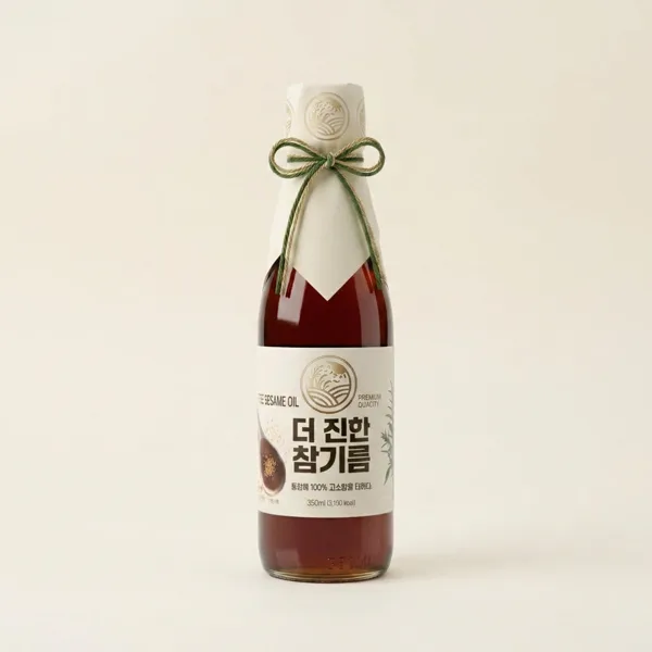 들녘 전통압착 더 진한 통참깨100퍼센트 참기름, 350ml, 4개