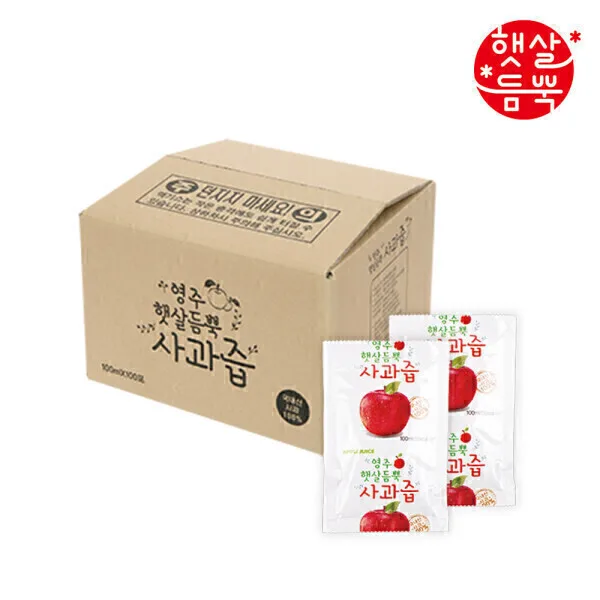 햇살듬뿍 사과즙 100ml X 100포 벌크형