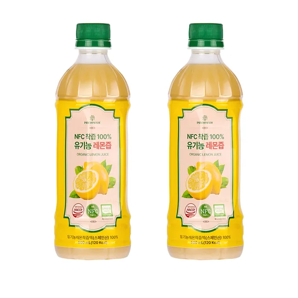 파이토메이드 NFC착즙 100프로 유기농 레몬즙, 500ml, 2개