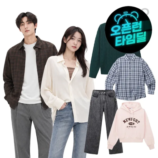 스파오 오버핏 체크 베스트