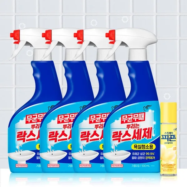 뿌리는 락스세제 욕실청소용 500ml 4개