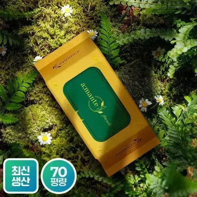 [26년7월 제조] 아망떼 프렌즈 70평량 두꺼운 프리미엄 물티슈 72매 5팩+5팩