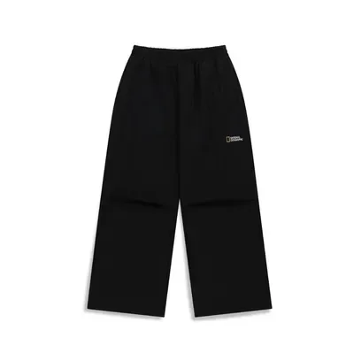 K254UPT970 플리스안감 루즈핏 우븐 팬츠 CARBON BLACK