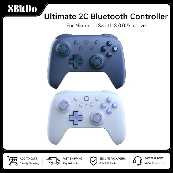 Nintendo Switch OLED 콘솔용 홀 효과 조이스틱이 포함된 스위치 2 무선 게임 패드용 8BitDo Ultimate 2C Bluetooth 컨트롤러
