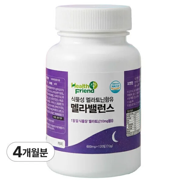 식물성 멜라토닌 10mg함유 멜라밸런스 120정(4개월분)