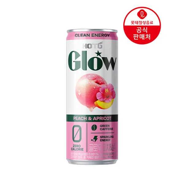 롯데 칠성 핫식스 글로우 피치살구 355ml 24캔